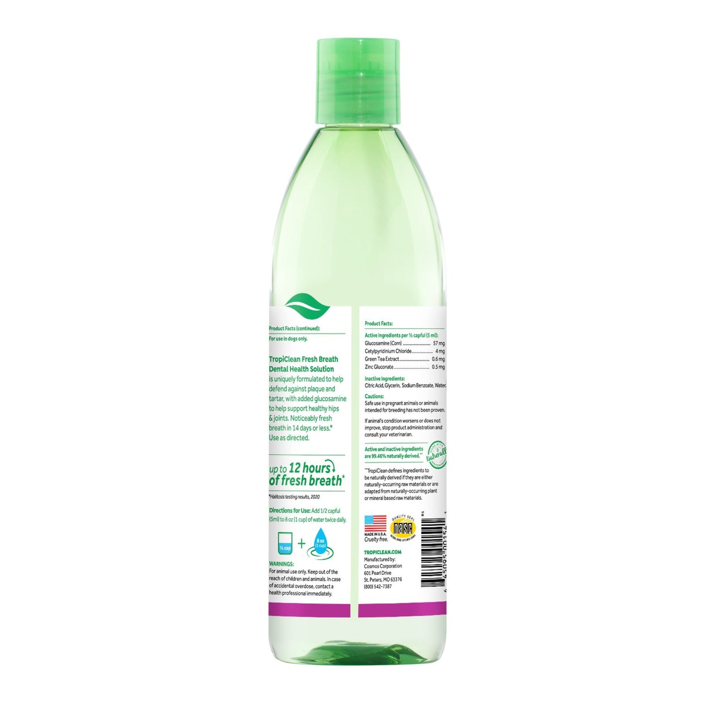 Tropiclean Fresh Breath Dental Health Solution + Hip & Joint 473ml - Woonona Petfood & Produce