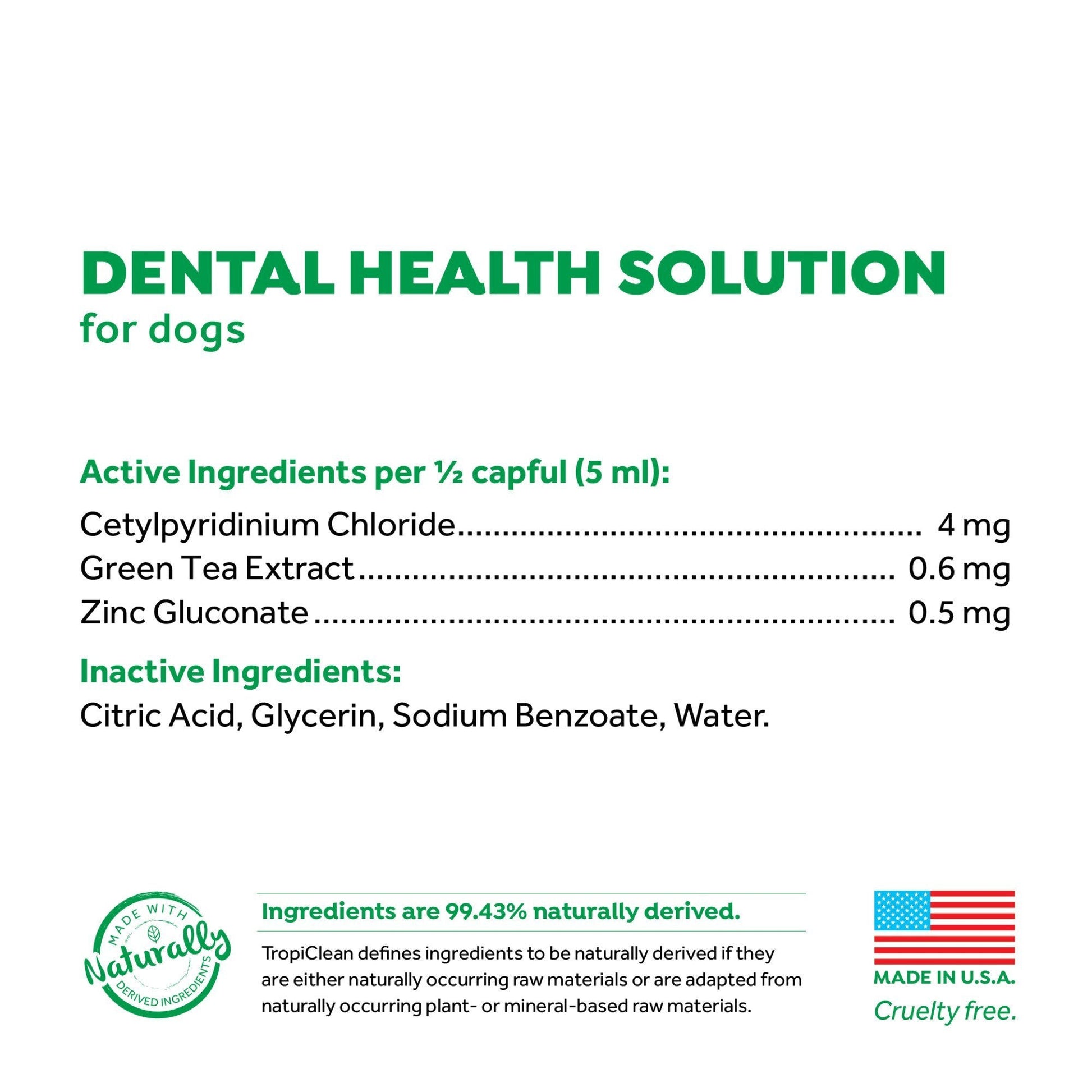 Tropiclean Fresh Breath Dental Health Solution Original - Woonona Petfood & Produce