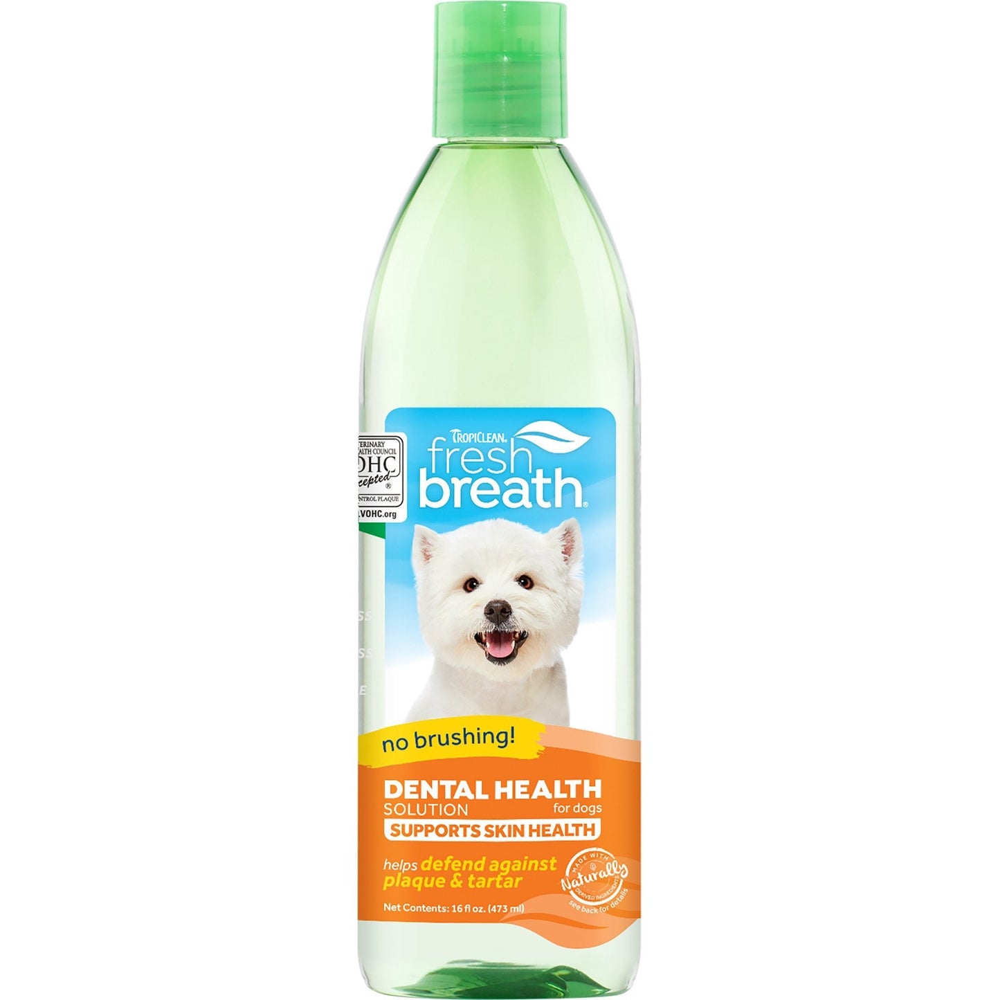 Tropiclean Fresh Breath Dental Health Solution + Skin & Coat 473ml - Woonona Petfood & Produce