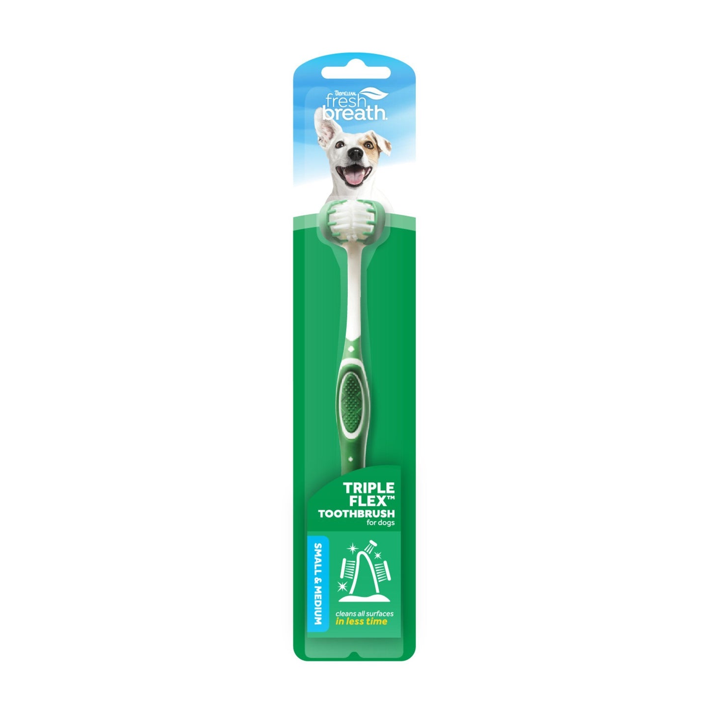 Tropiclean Fresh Breath Tripleflex Toothbrush Small - Woonona Petfood & Produce