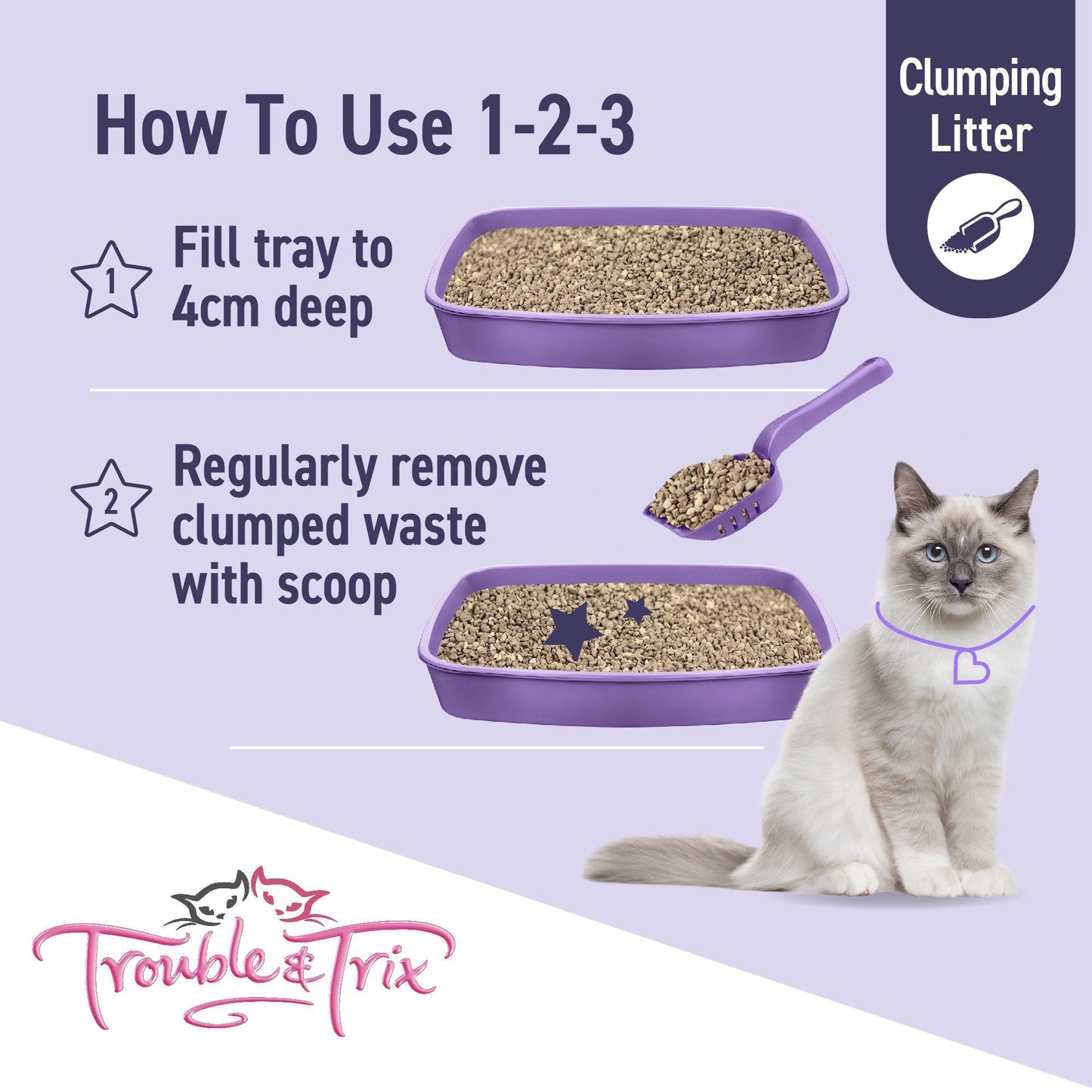 Trouble & Trix Baking Soda Cat Litter 1 - Woonona Petfood & Produce