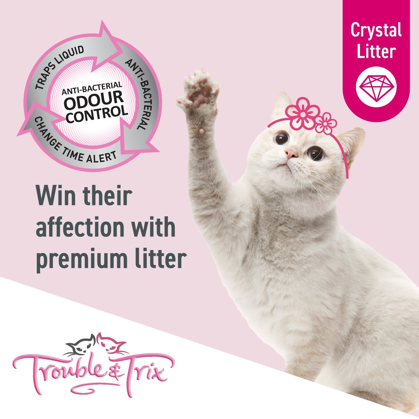 Trouble & Trix Litter Crystals Anti Bacteria 7 Litre - Woonona Petfood & Produce