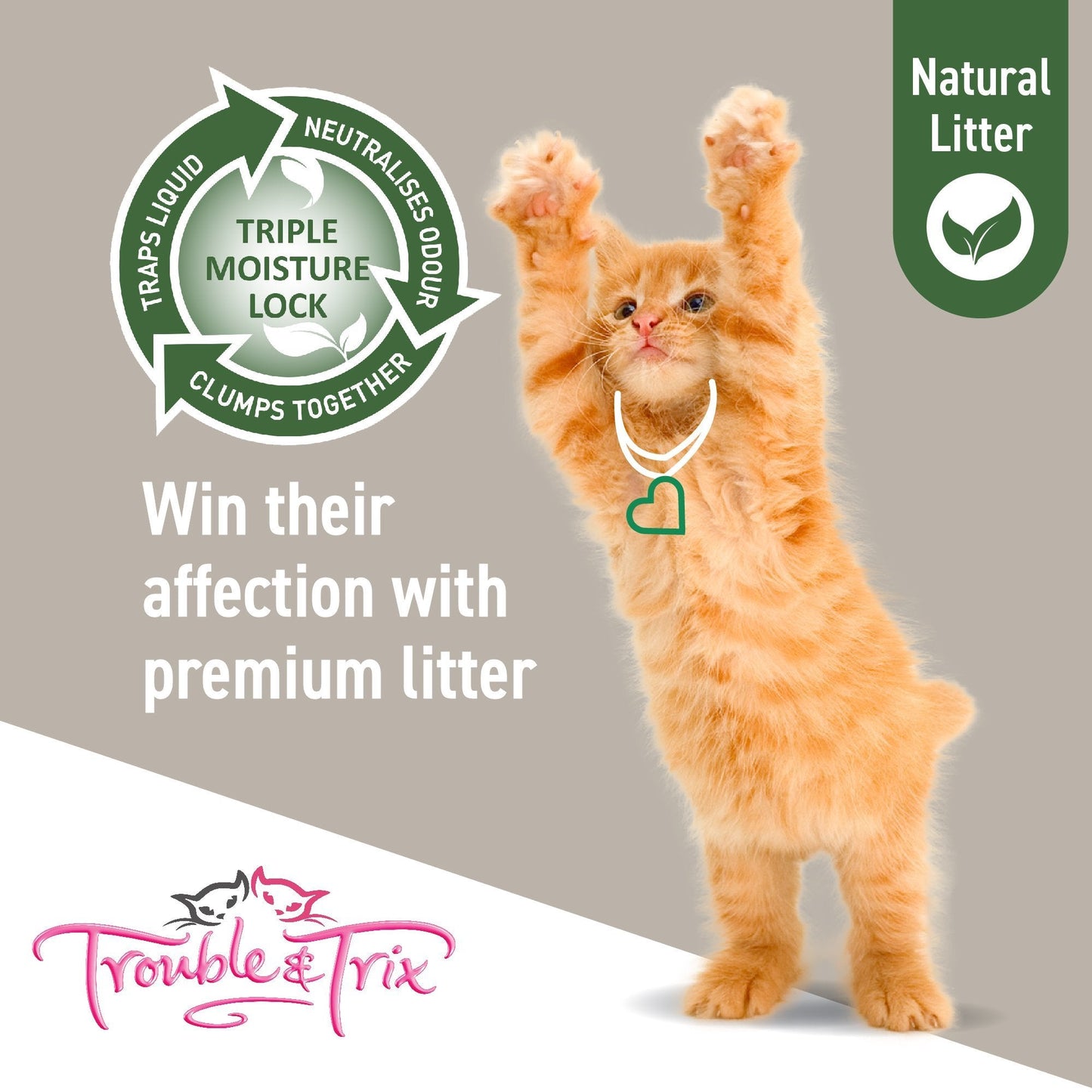 Trouble & Trix Natural Pellets Cat Litter 10 Litres - Woonona Petfood & Produce