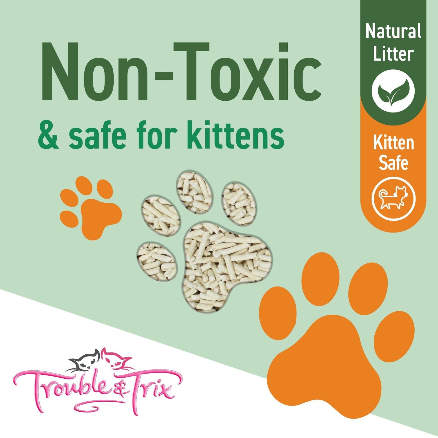 Trouble & Trix Natural Pellets Cat Litter 10 Litres - Woonona Petfood & Produce