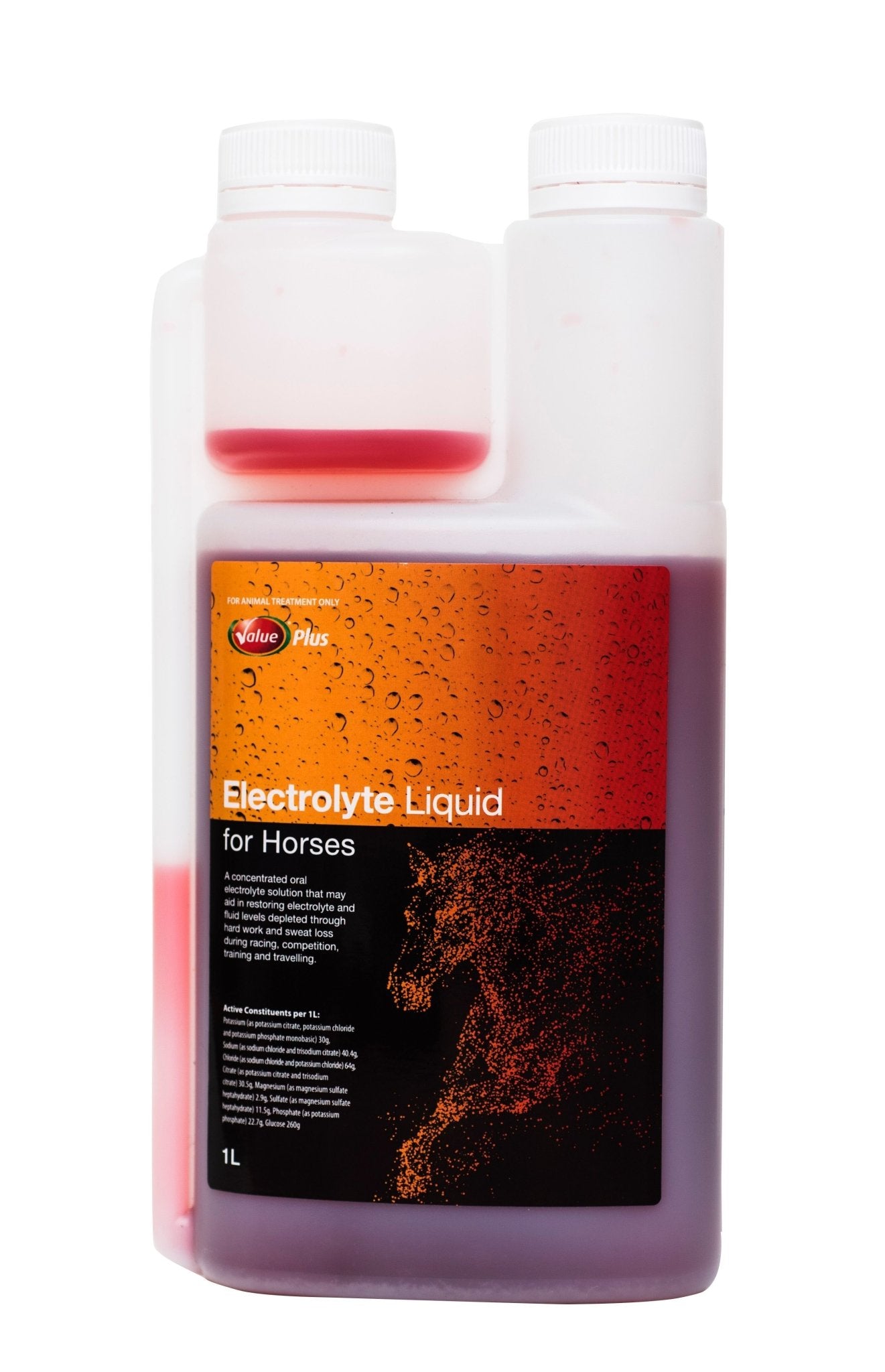 Value Plus Electrolyte Liquid for Horses 1 Litre - Woonona Petfood & Produce