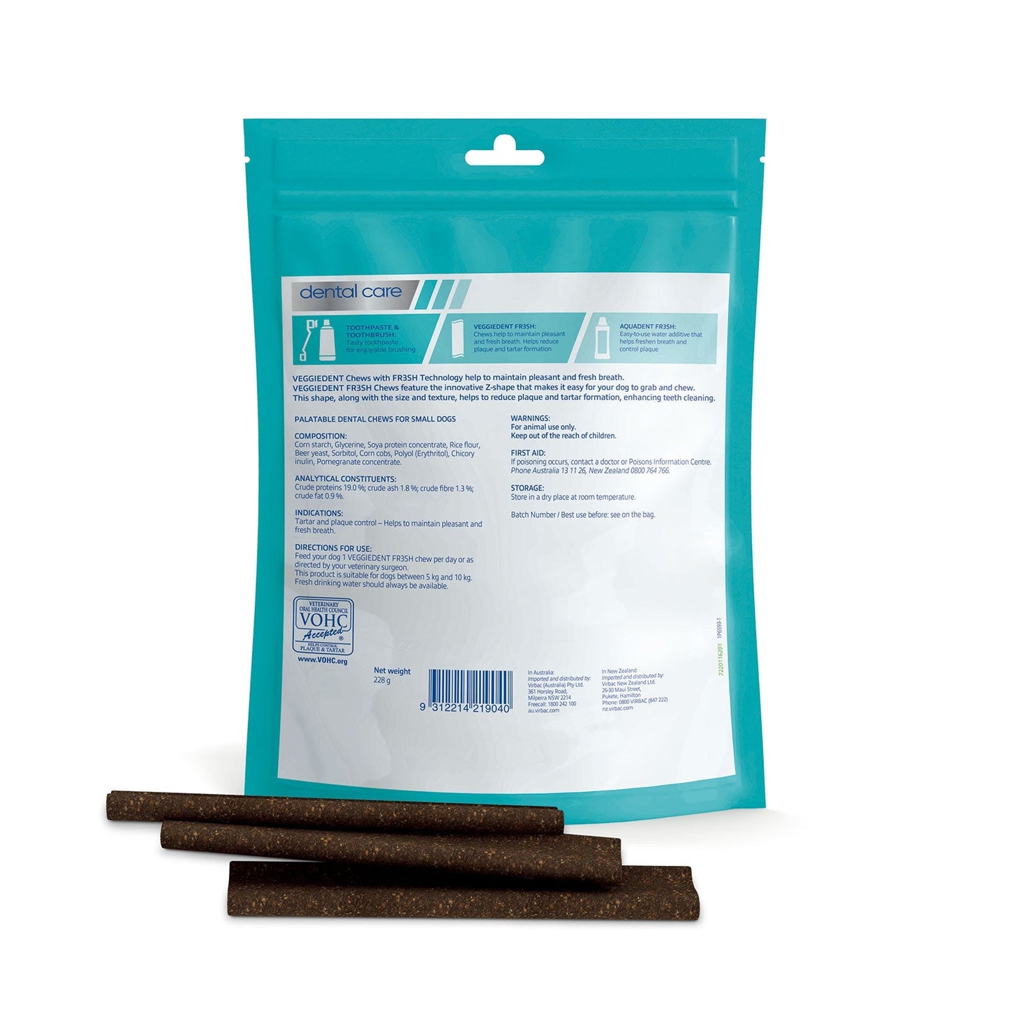 Veggiedent Dental Chews for Dogs 15 Pack Extra Small - Woonona Petfood & Produce