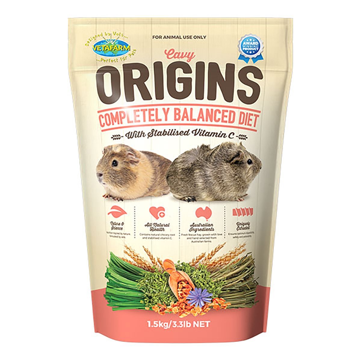 Vetafarm Cavy Origins Food 1.5kg - Woonona Petfood & Produce