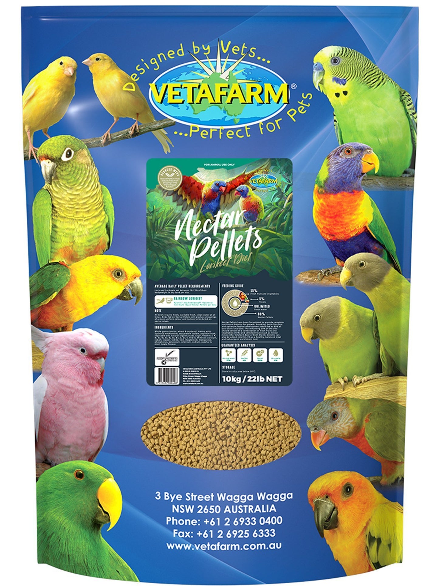 Vetafarm Nectar Pellets - Woonona Petfood & Produce