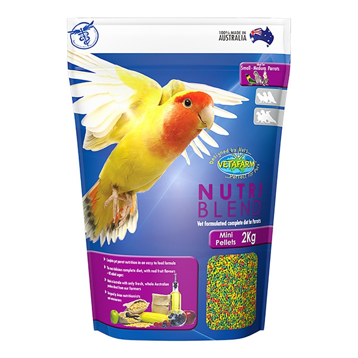 Vetafarm Nutriblend Mini Pellets - Woonona Petfood & Produce