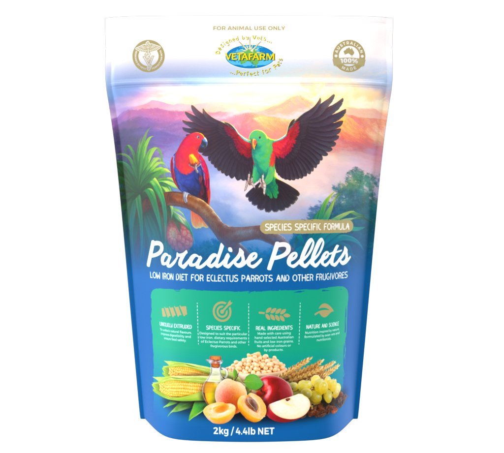 Vetafarm Paradise Pellets 2kg - Woonona Petfood & Produce