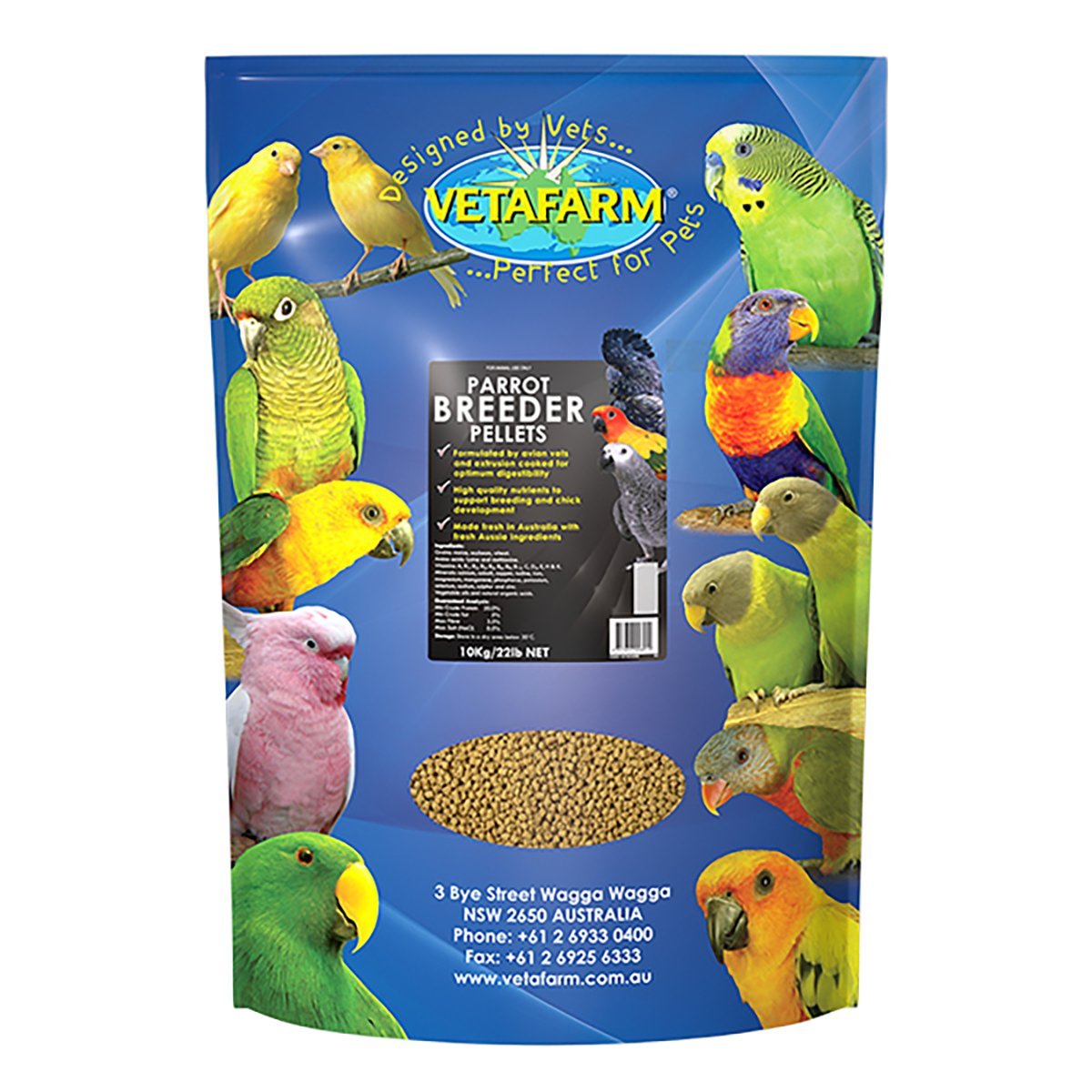 Vetafarm Parrot Breeder Pellets - Woonona Petfood & Produce