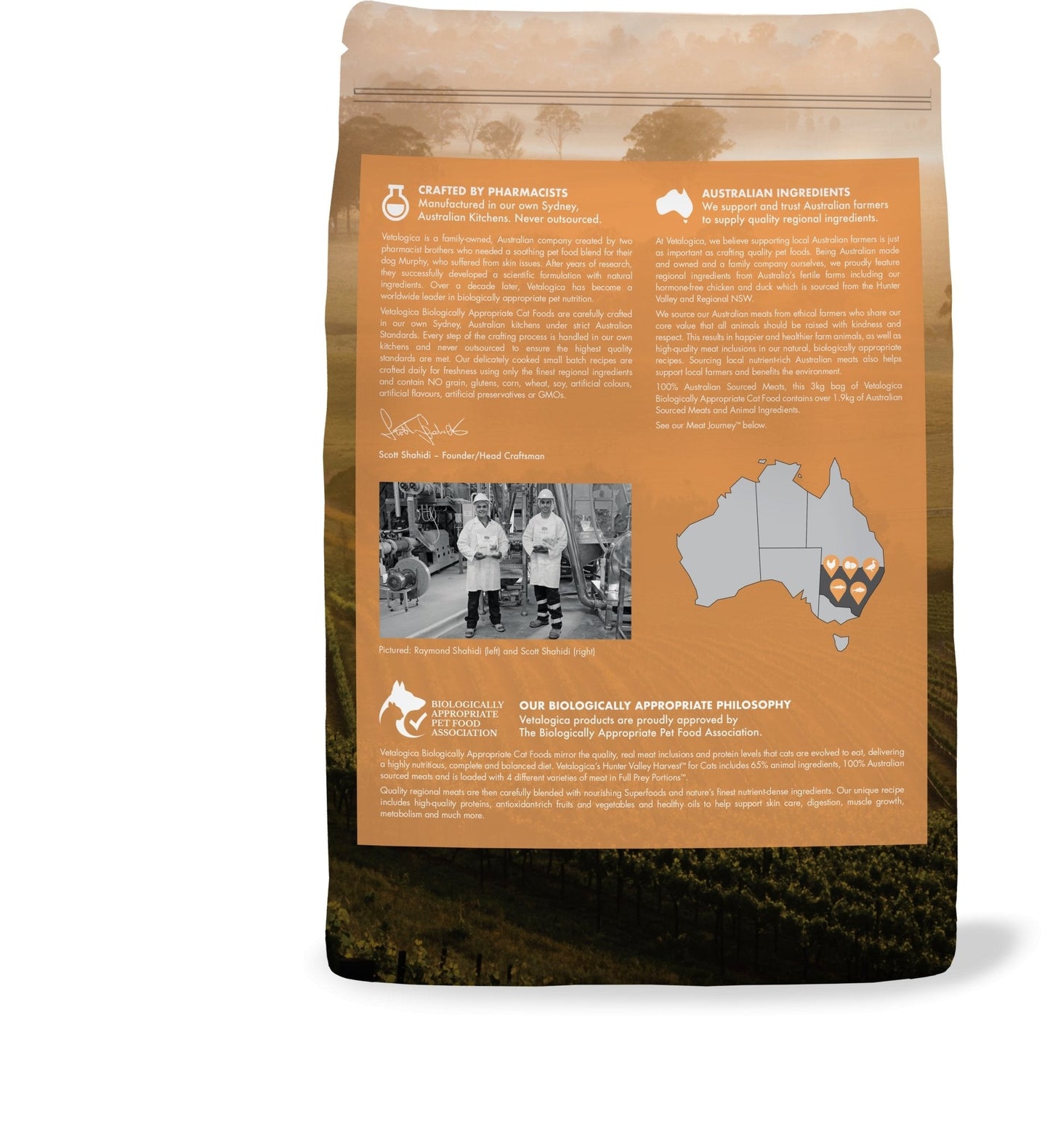 Vetalogica Biologically Approved Hunter Valley Harvest Adult Cat Food 3kg - Woonona Petfood & Produce