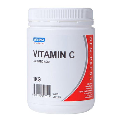 Vetsense Gen Packs Vitamin C Absorbic Acid 1kg - Woonona Petfood & Produce