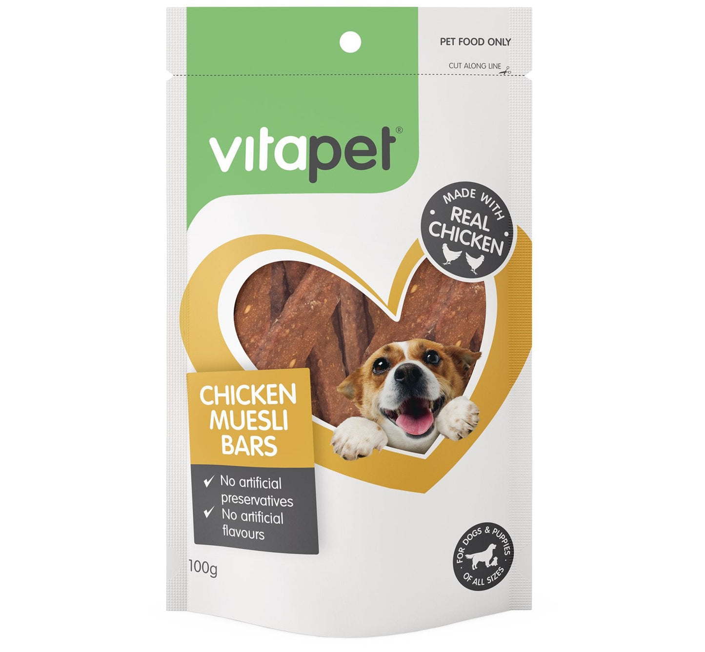 Vitapet Jerhigh Chicken Muesli Bar 100g - Woonona Petfood & Produce
