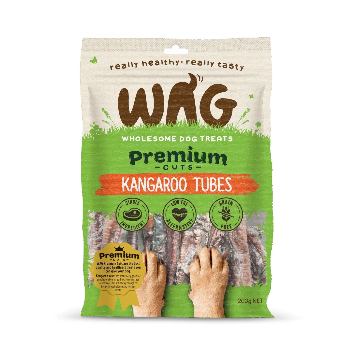 WAG Kangaroo Tubes 200g - Woonona Petfood & Produce