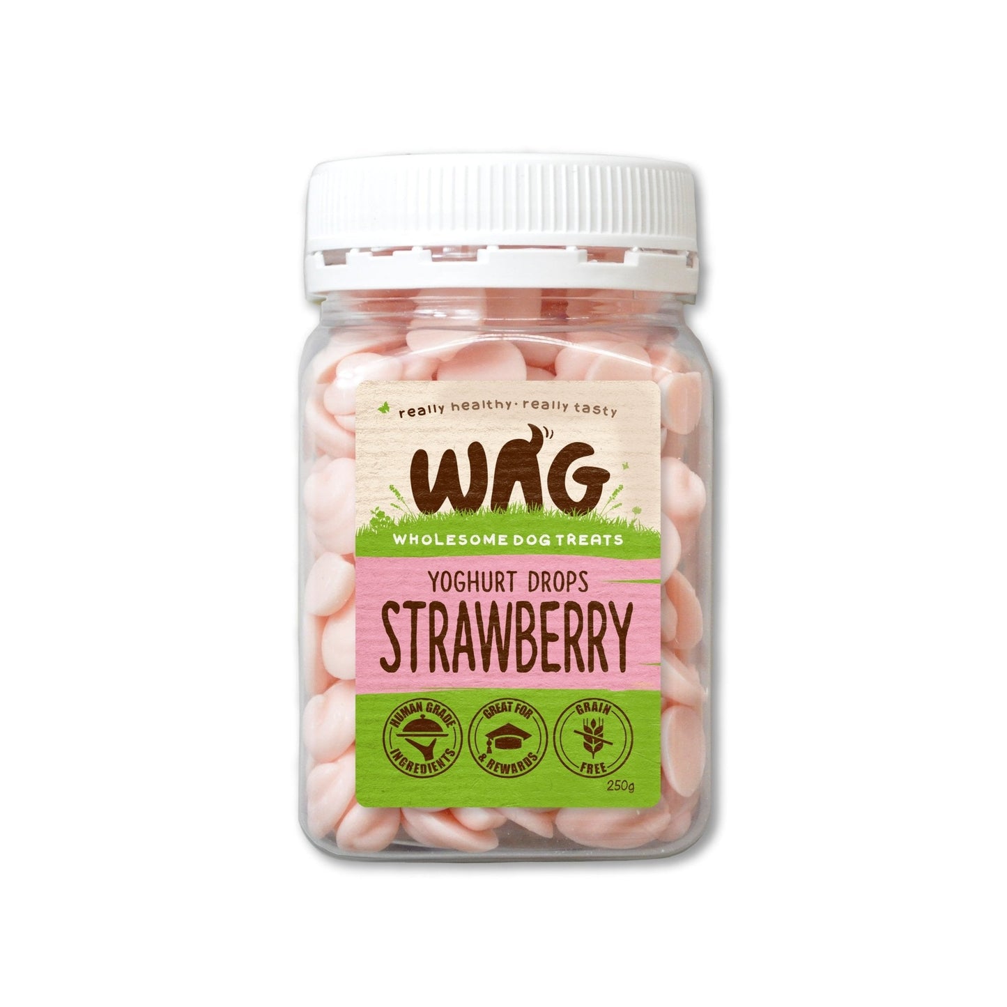 WAG Yoghurt Drops 250g Strawberry - Woonona Petfood & Produce