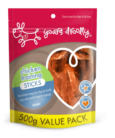 Yours Droolly Chicken Training Sticks 500g - Woonona Petfood & Produce