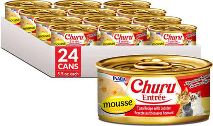 Inaba Churu Entree Mousse Tuna Recipe with Lobster