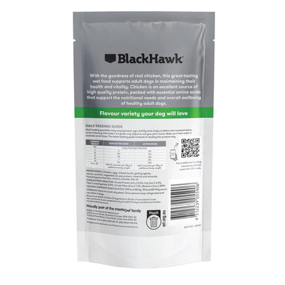 Black Hawk Wet Dog Food Adult Chicken and Vegetables 140g
