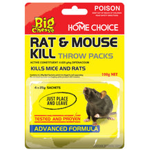 The Big Cheese Rat & Mouse Kill Throw Packs 4 x 25g