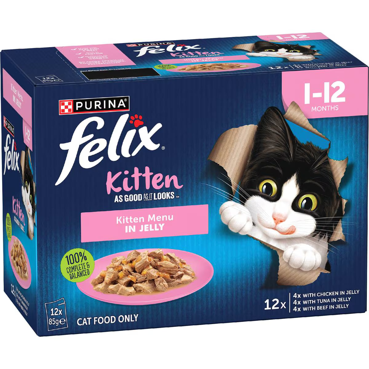Felix Kitten Menus 12x85g