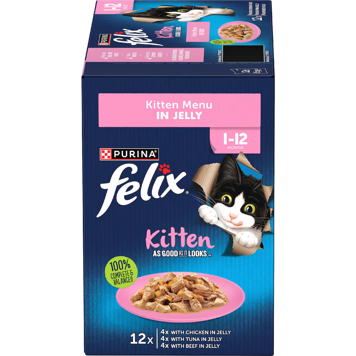 Felix Kitten Menus 12x85g
