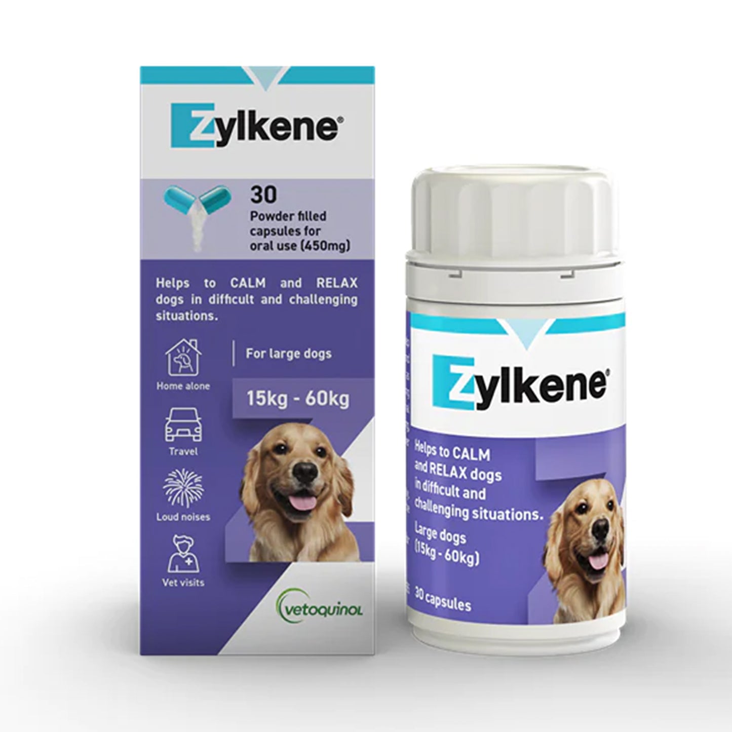 Zylkene Calming Supplement For Large Dogs 15-60kg 30 Capsules