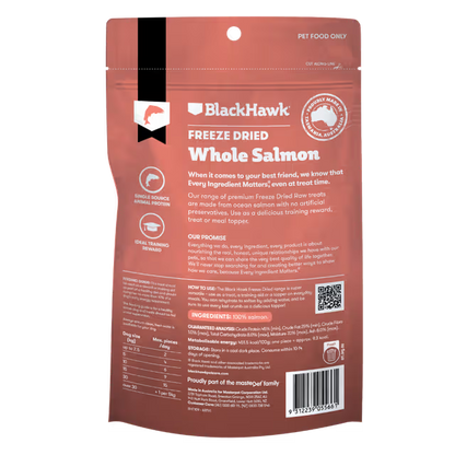 Black Hawk Freeze Dried Dog Treats Whole Salmon 45g