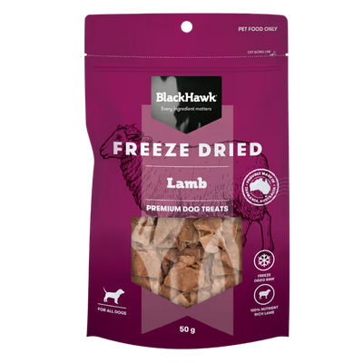 Black Hawk Freeze Dried Dog Treats Lamb 50g