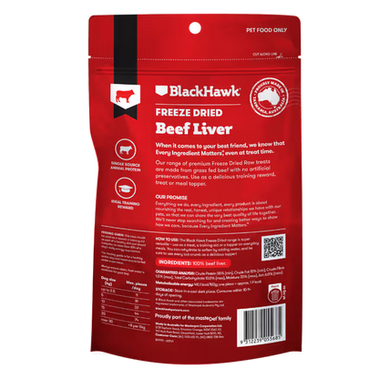 Black Hawk Freeze Dried Dog Treats Beef Liver 50g