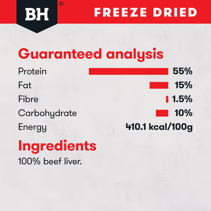 Black Hawk Freeze Dried Dog Treats Beef Liver 50g