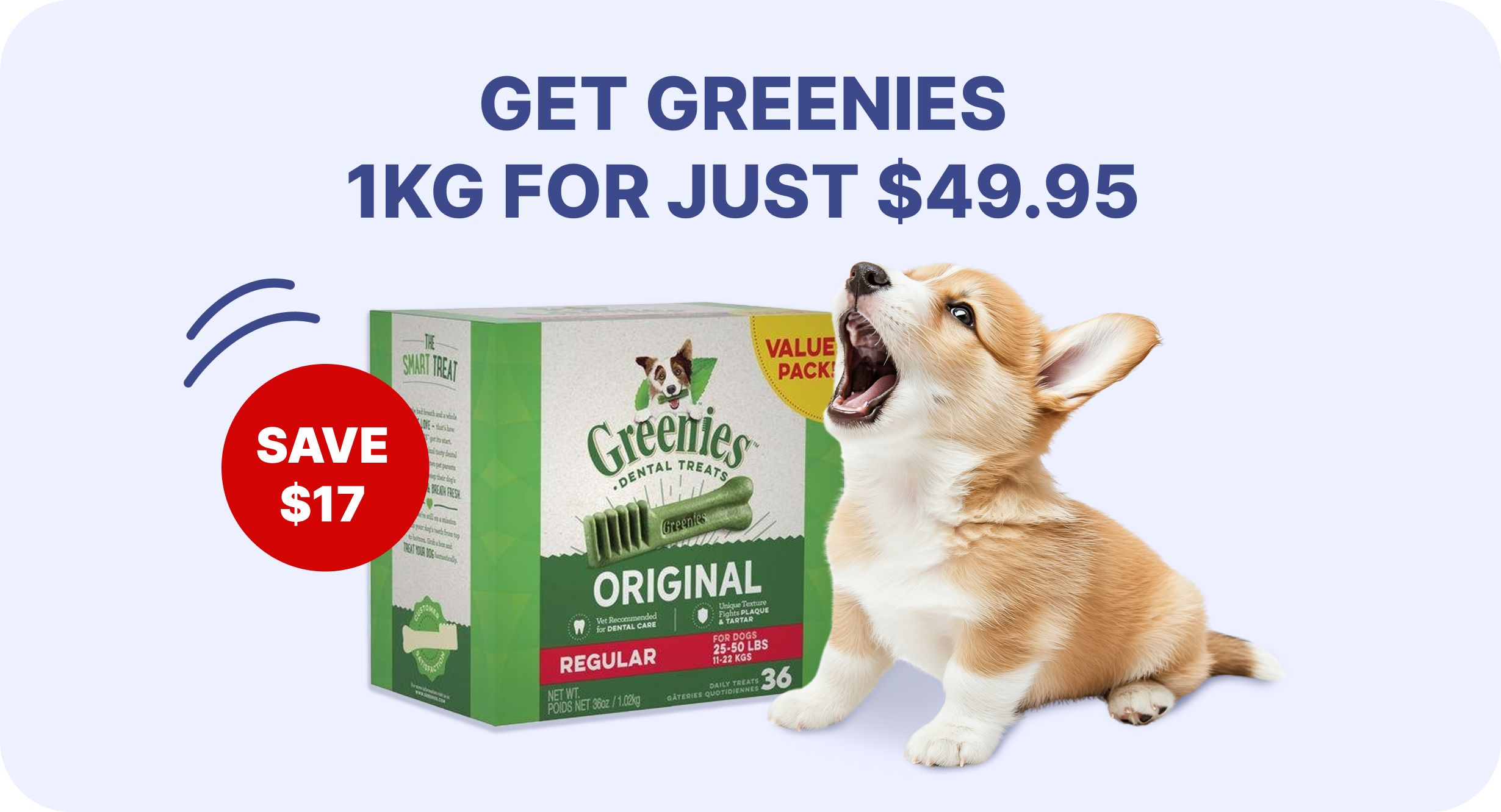 Greenies Home Banner - Woonona Petfoods