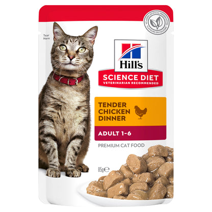 Hill's Science Diet Adult Optimal Care Chicken Cat Food pouches