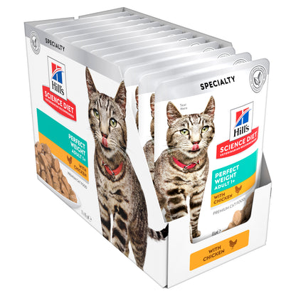 Hill's Science Diet Adult Perfect Weight Chicken Cat Food pouches