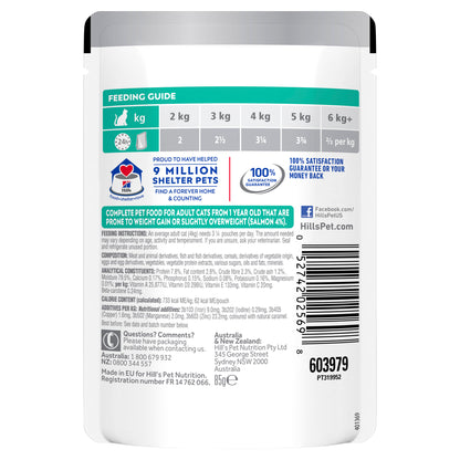 Hill's Science Diet Adult Perfect Weight Salmon Cat Food pouches