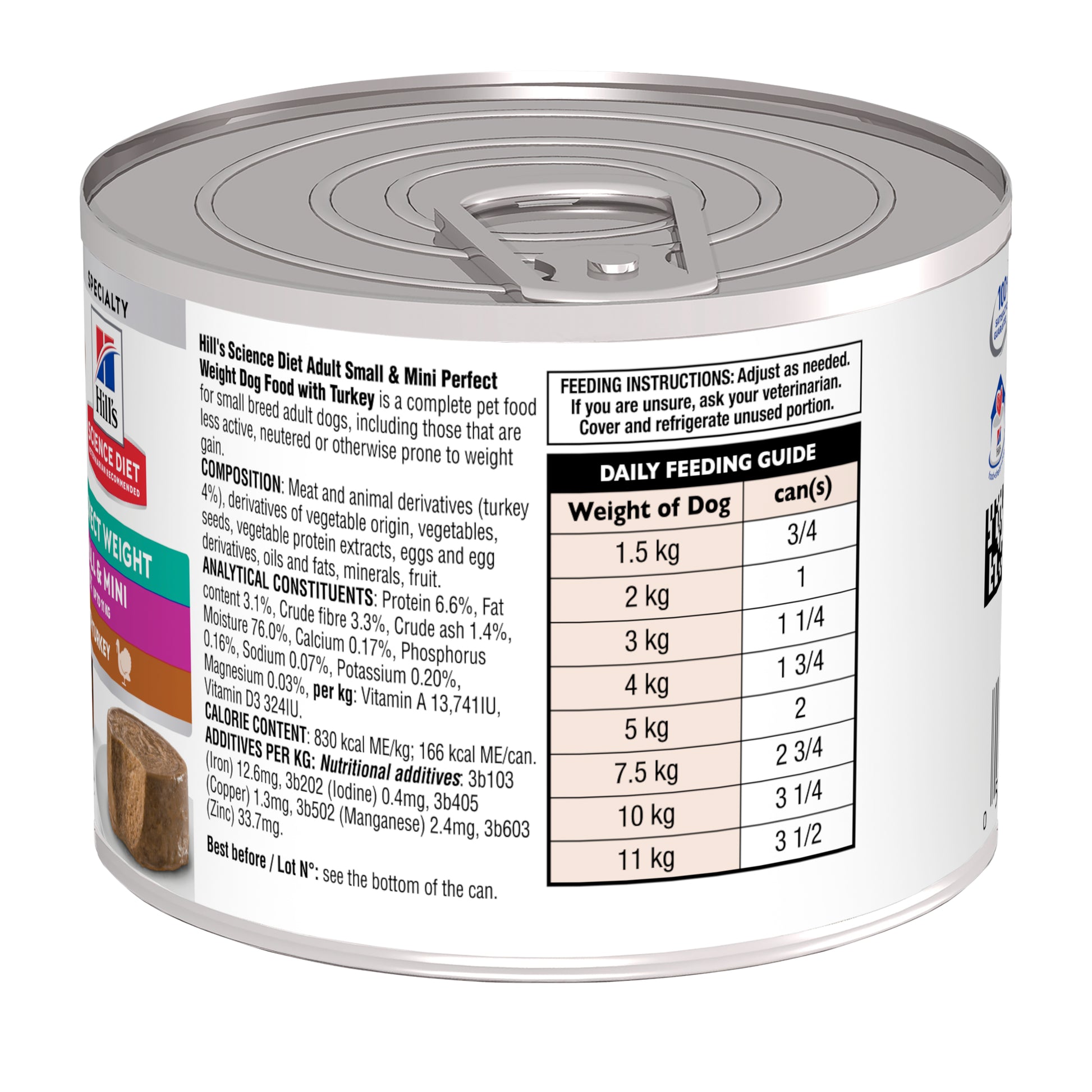 Hill's Science Diet Adult Perfect Weight Small and Mini Turkey Canned