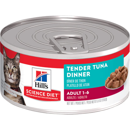 Hill's Science Diet Adult Tender Dinners Tuna Canned Cat Food z