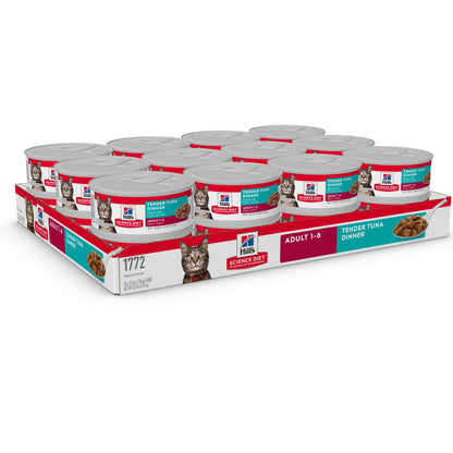 Hill's Science Diet Adult Tender Dinners Tuna Canned Cat Food z