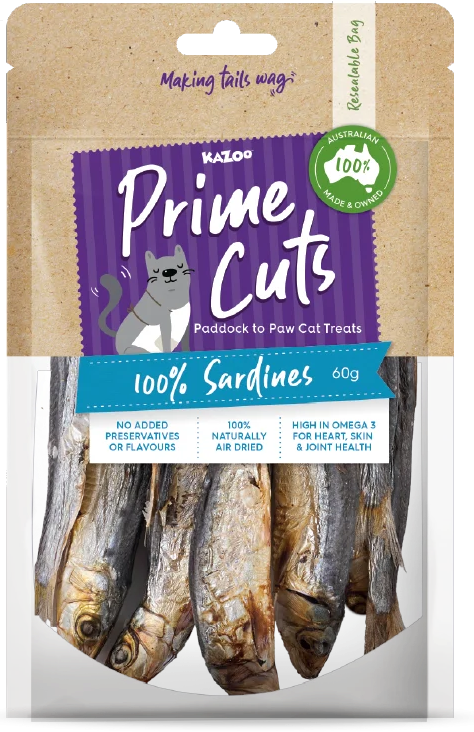 Kazoo Prime Cuts Cats Sardines 60g