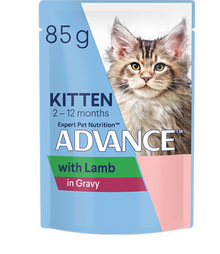 Advance Wet Kitten Food Lamb & Gravy 12x85g