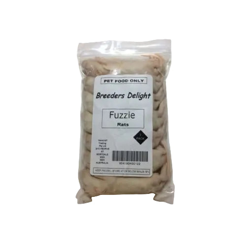 Breeders Delight Frozen Rats Fuzzies 7 Pack - Woonona Petfoods
