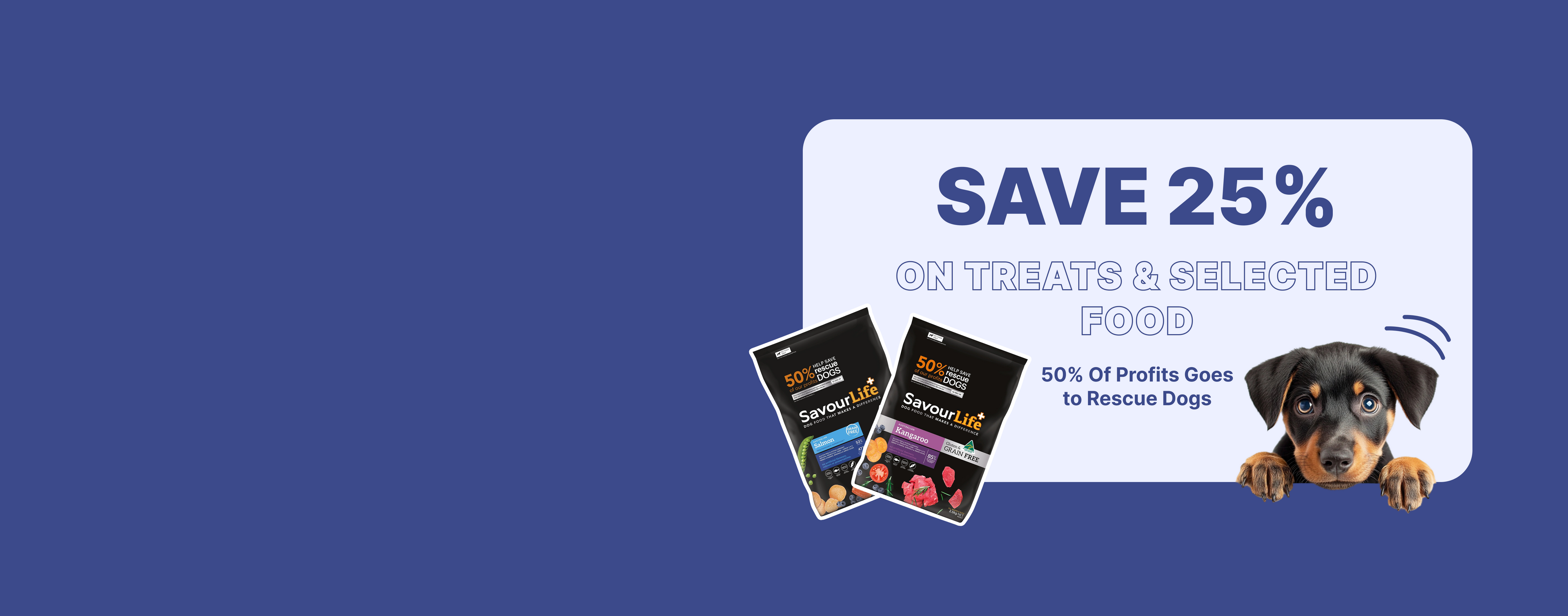 Savourlife Banner - Woonona Petfoods