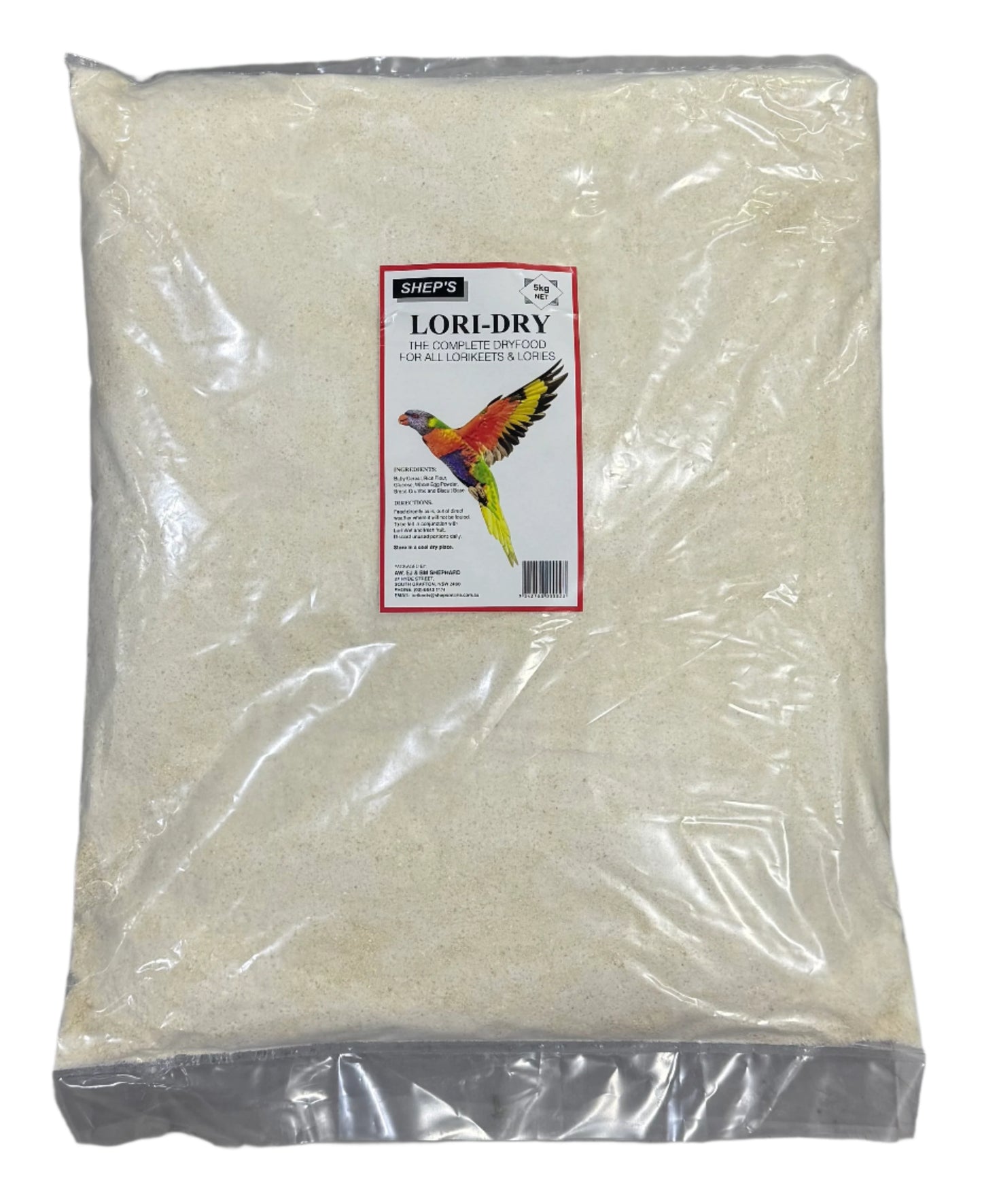 Sheps Dry Lorikeet Food 5kg - Woonona Petfoods