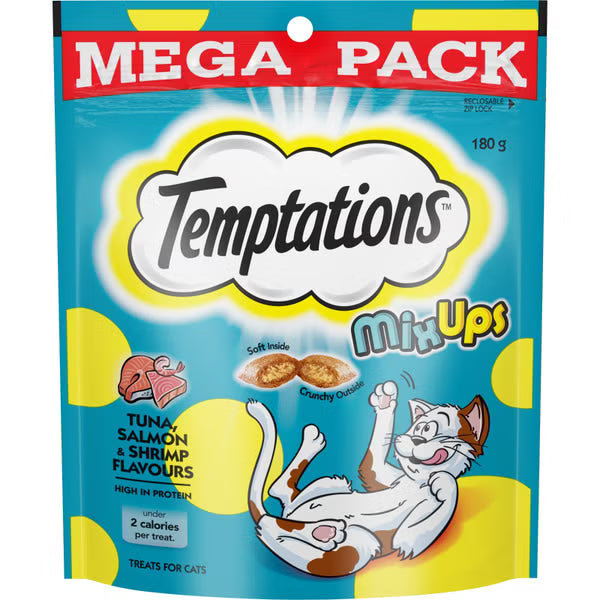 Temptations Mix Ups Tuna,Salmon and Shrimp Flavour 180g