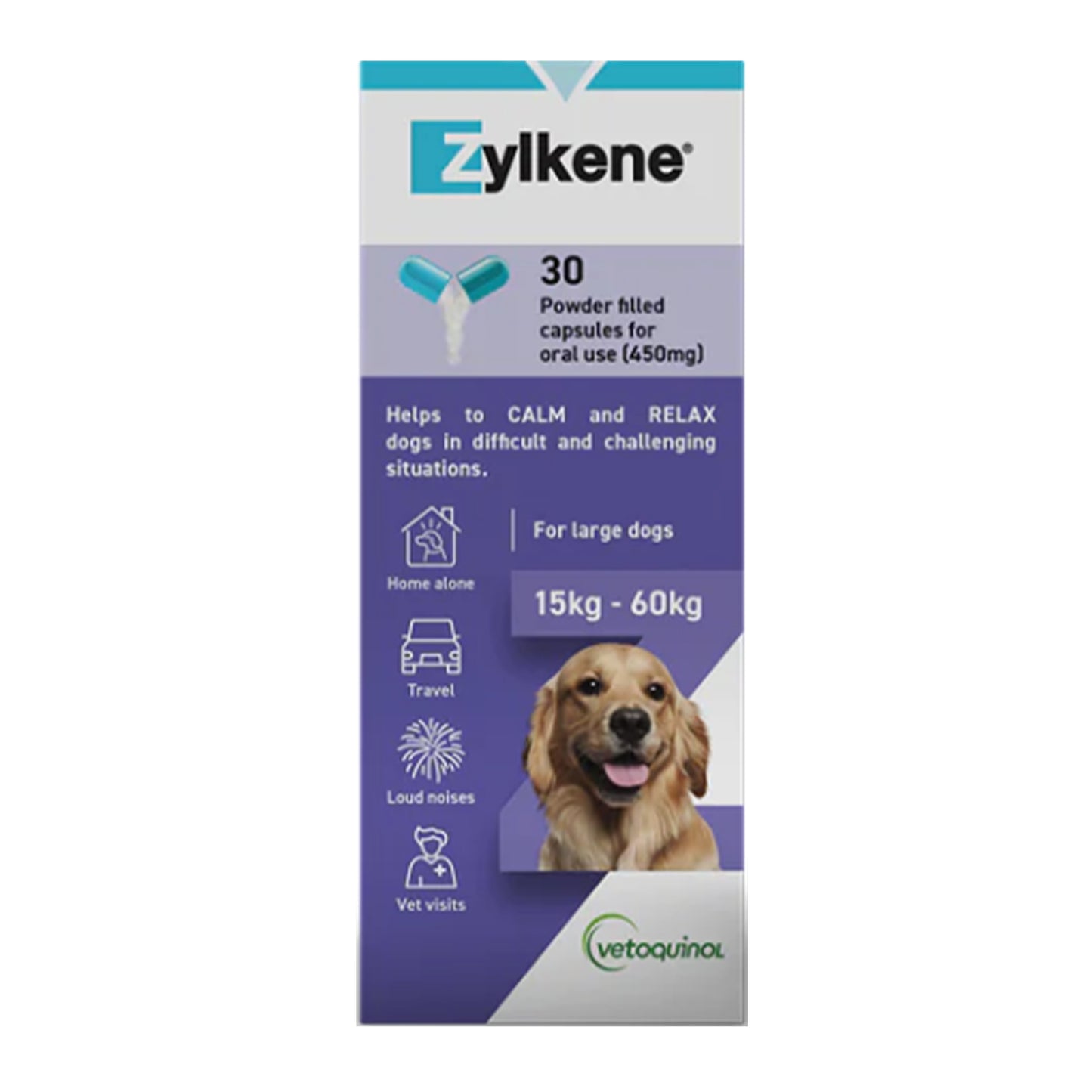 Zylkene Calming Supplement For Large Dogs 15-60kg 30 Capsules