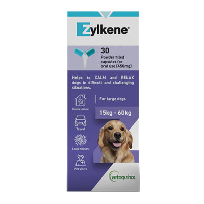 Zylkene Calming Supplement For Large Dogs 15-60kg 30 Capsules