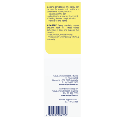 Adaptil Spray Dogs Ceva - Woonona Petfood & Produce