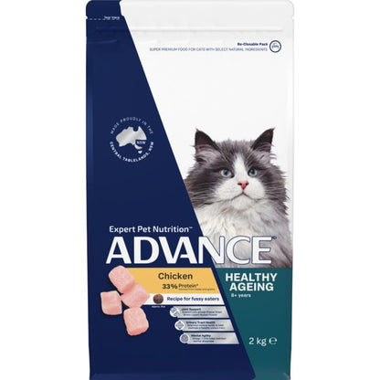 Advance Dry Cat Food Adult Healthy Ageing Chicken 2kg - Woonona Petfoods