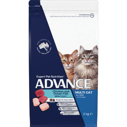 Advance Dry Cat Food Adult Multi Cat Chicken and Ocean Fish - Woonona Petfoods