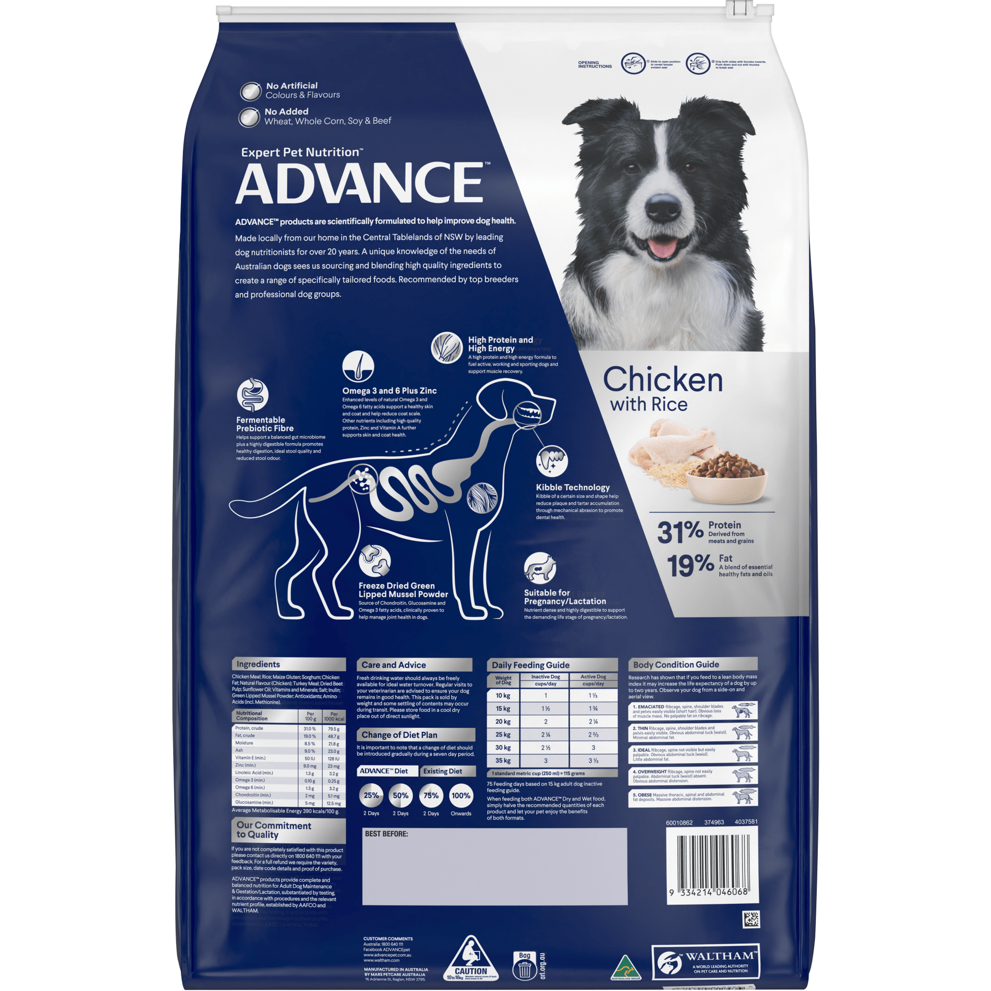 Advance Dry Dog Food Active - Woonona Petfoods